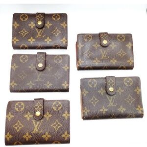 Louis Vuitton Brown and Gold Monogram Wallet unit price $195